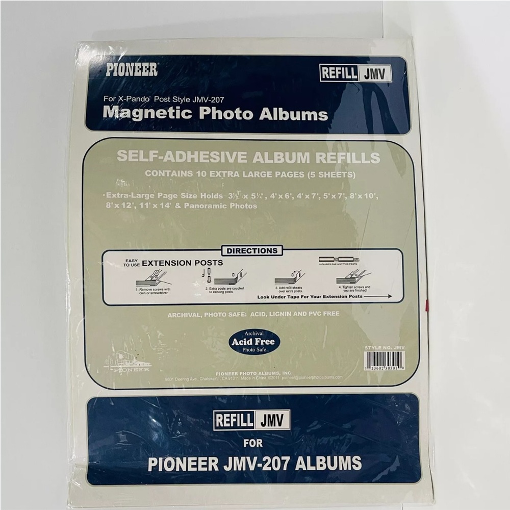 Pioneer Magnetic Photo Album 5 page Refill 12 x 16.5 JMV-207 X-Pando Post